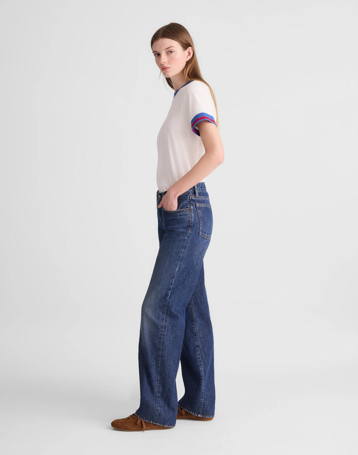 Madewell The Low-Rise Loose Jean Midnight Waters Wash