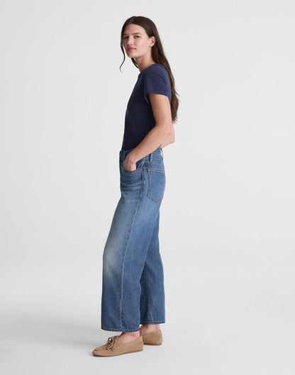 Madewell The Perfect Vintage Wide-Leg Crop Jean in Airy Denim Solstice Wash