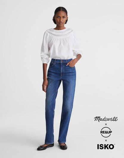 Madewell Circular Longline Straight Jean Storm Cloud Wash