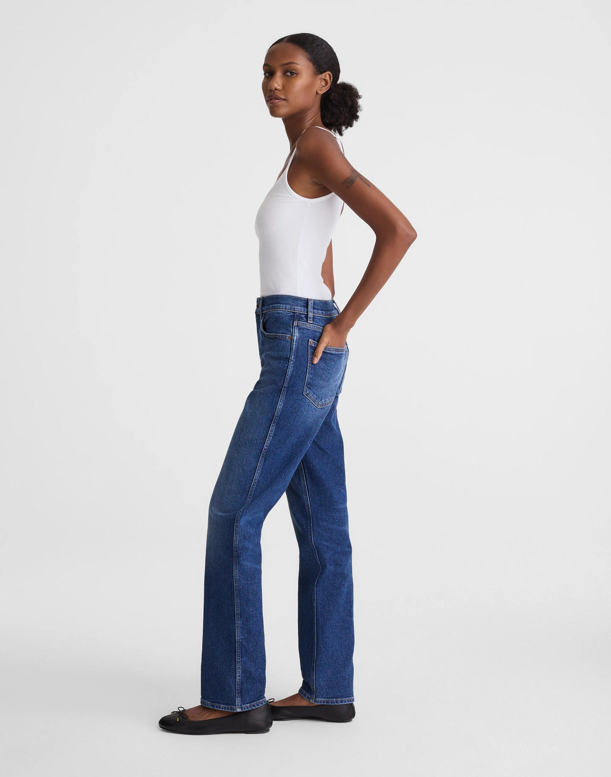 Madewell Circular Longline Straight Jean Storm Cloud Wash