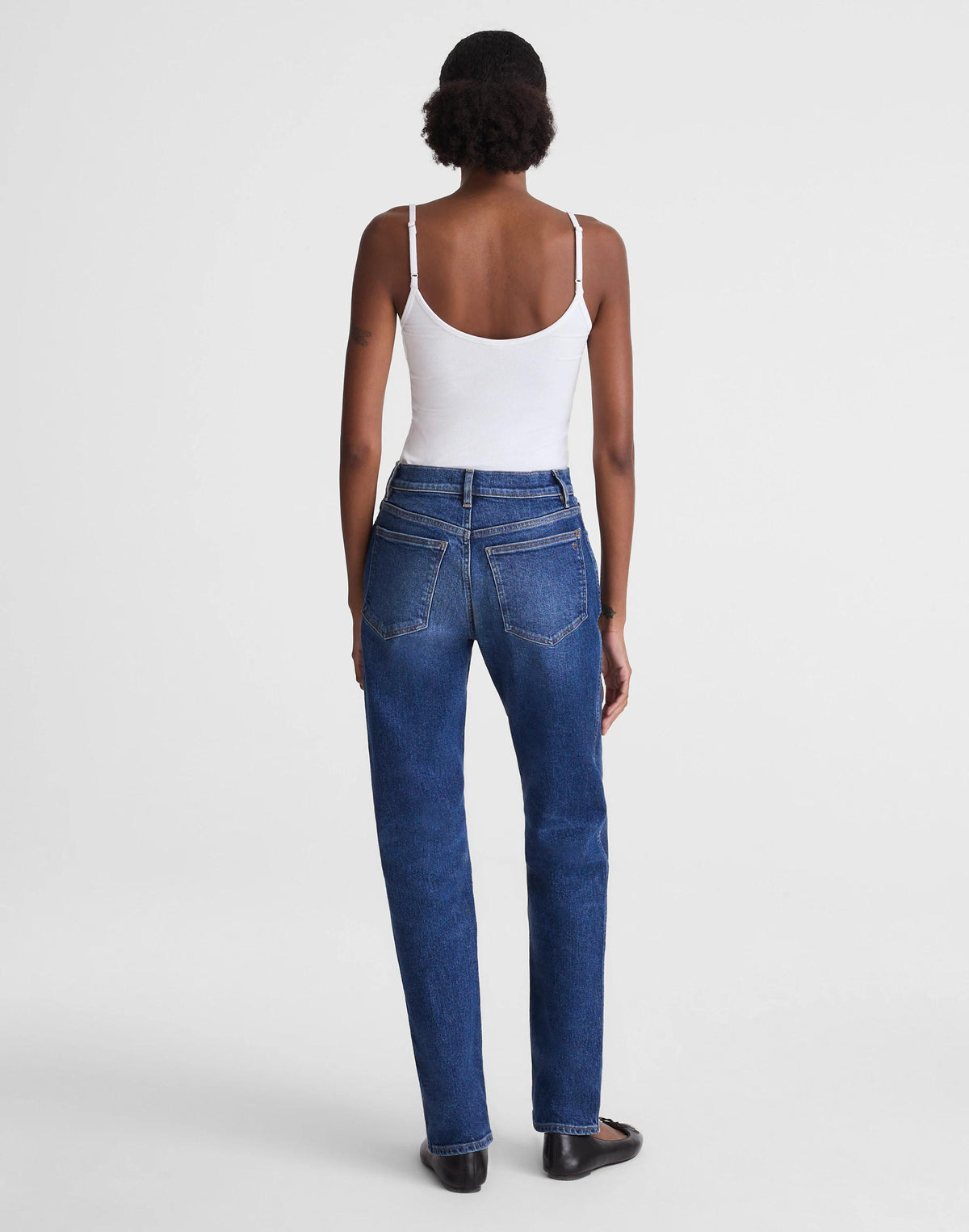 Madewell Circular Longline Straight Jean Storm Cloud Wash