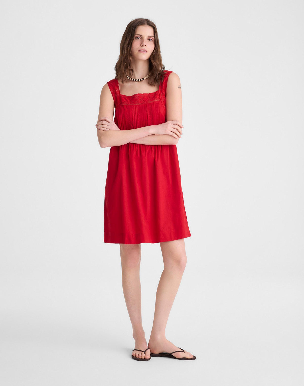 Madewell The Sophie Mini Dress Varsity Red