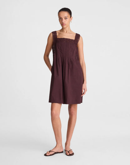 Madewell The Sophie Mini Dress Burnt Cocoa