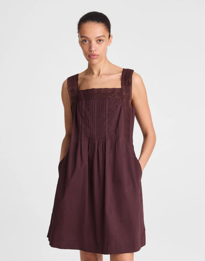 Madewell The Sophie Mini Dress Burnt Cocoa