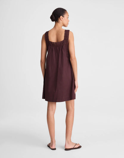 Madewell The Sophie Mini Dress Burnt Cocoa