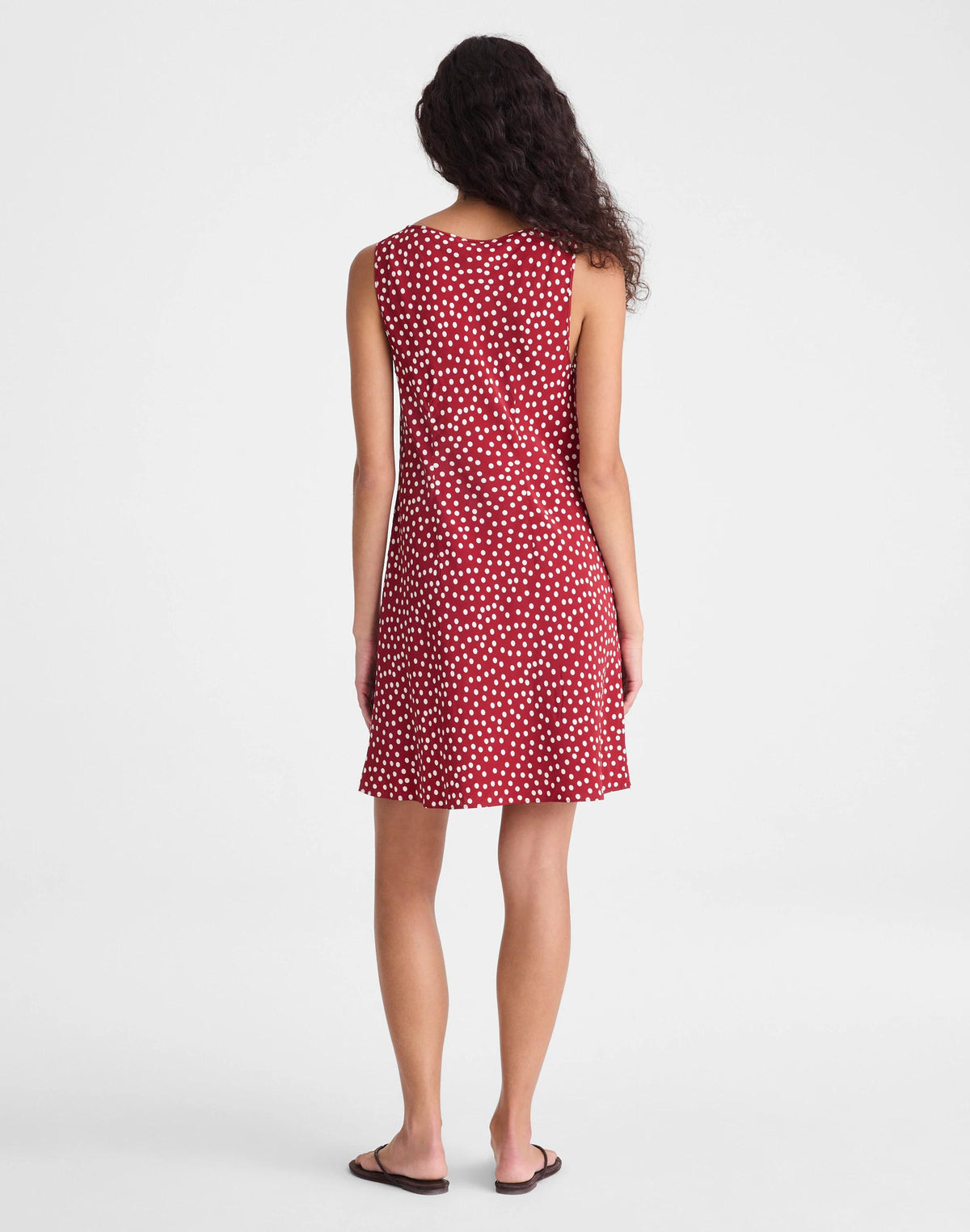 Madewell Boatneck Sleeveless Mini Dress Red Currant