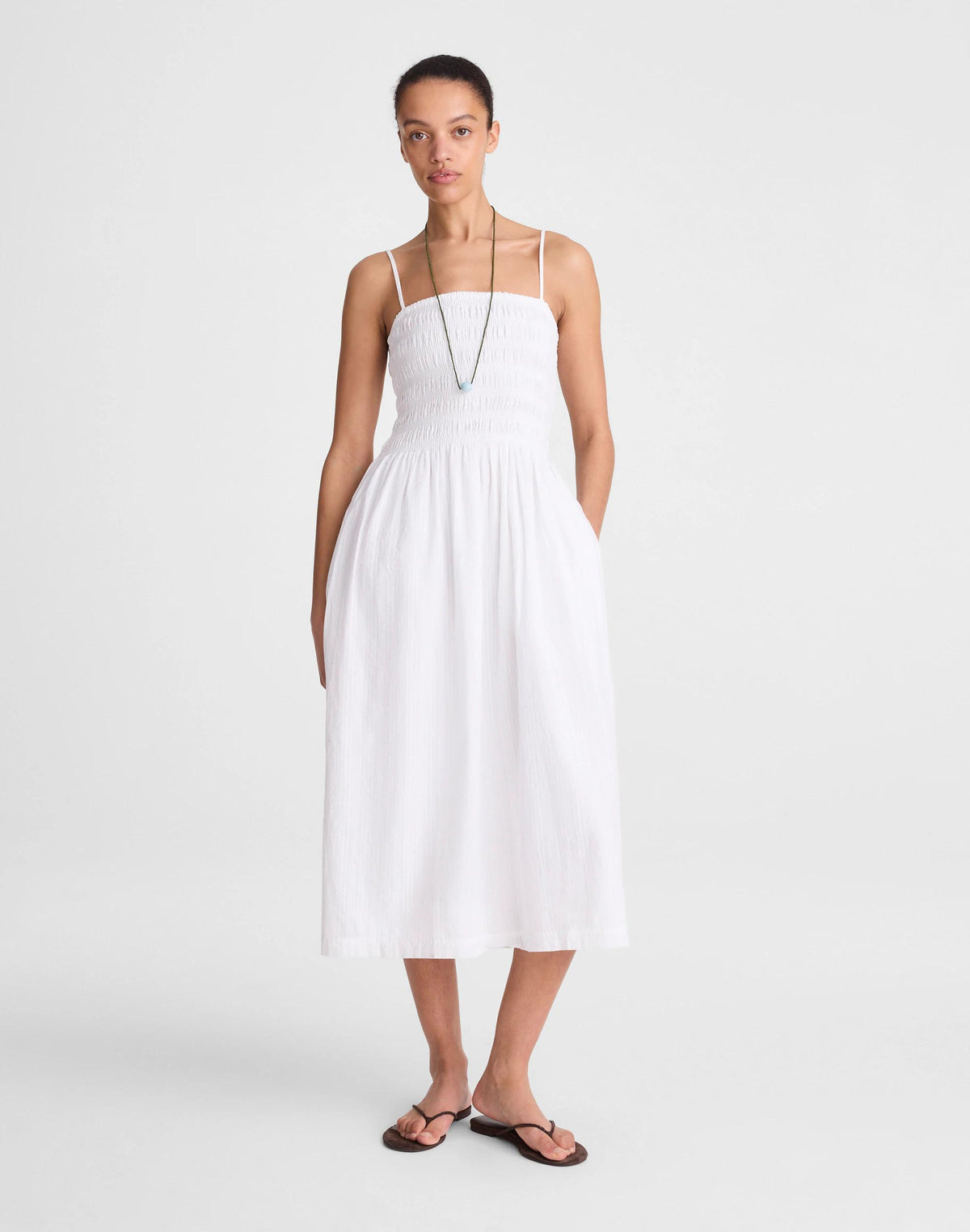 Madewell The Peyton Midi Dress White