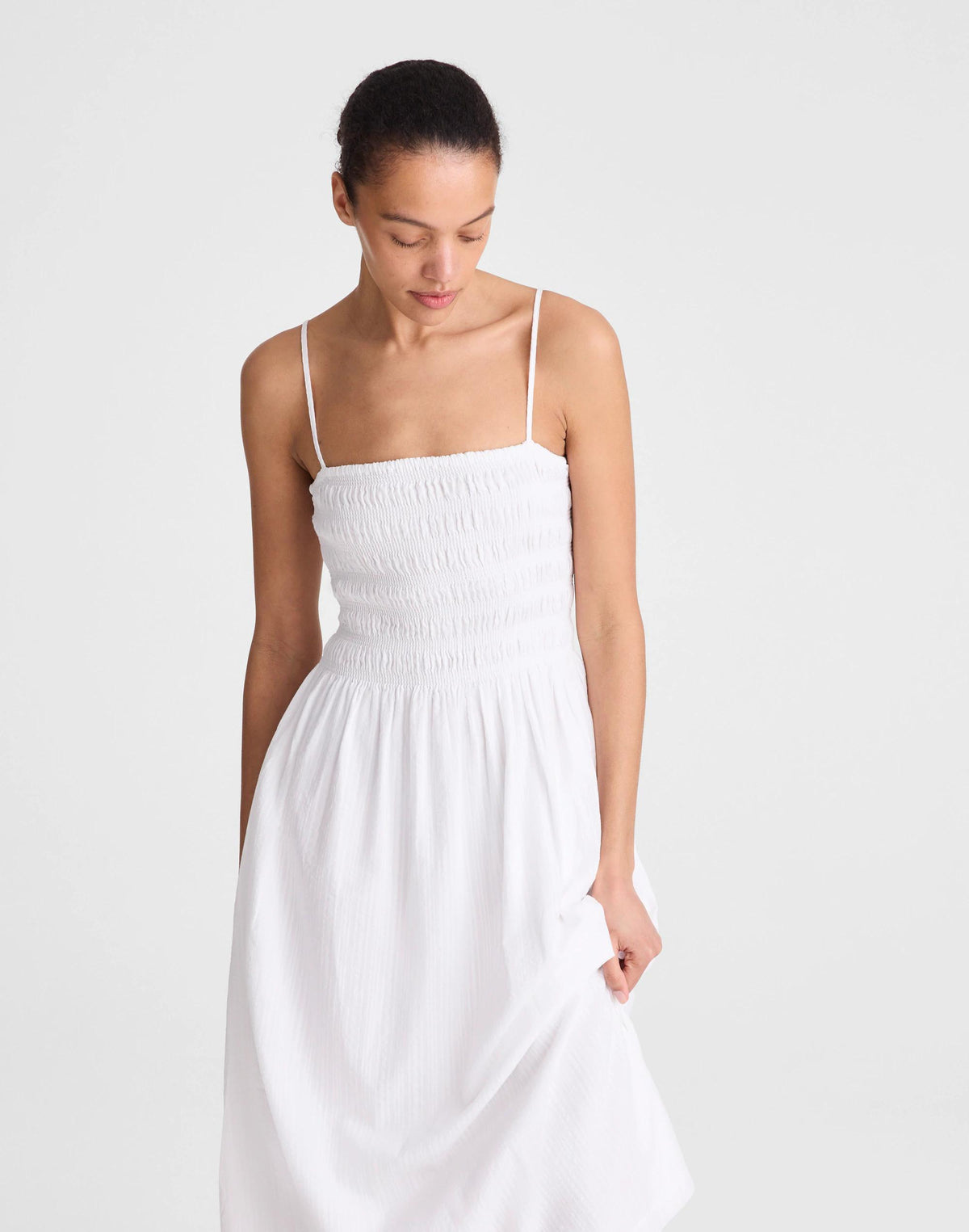 Madewell The Peyton Midi Dress White