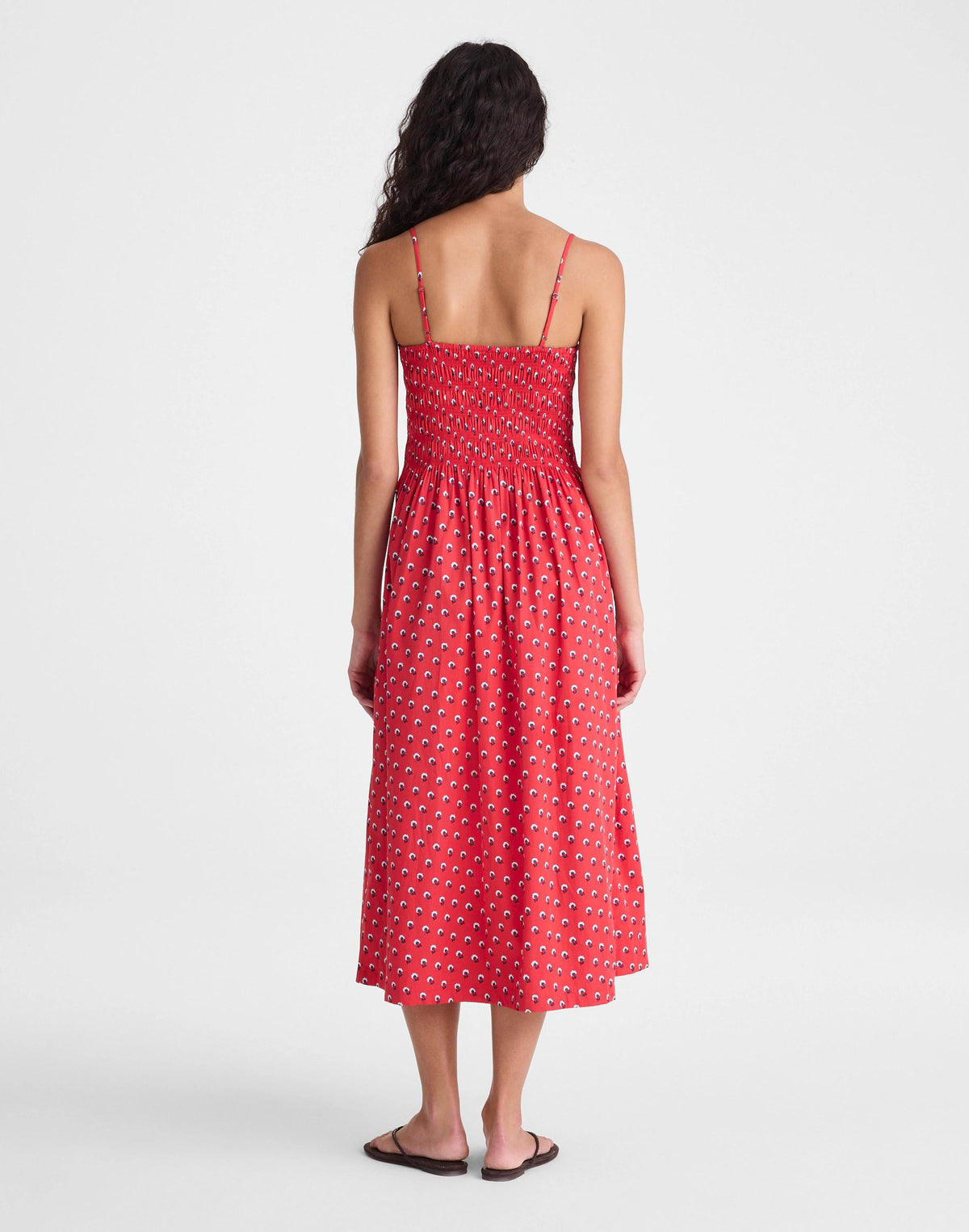 Madewell The Peyton Midi Dress Enamel Red