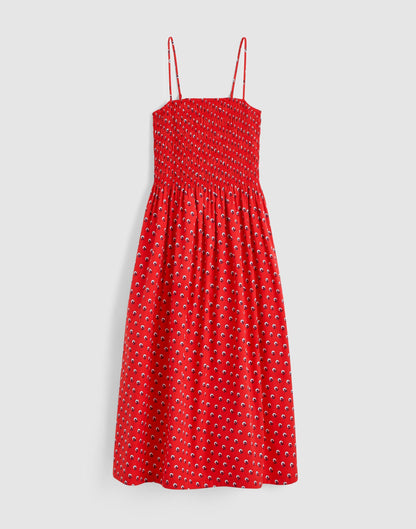 Madewell The Peyton Midi Dress Enamel Red