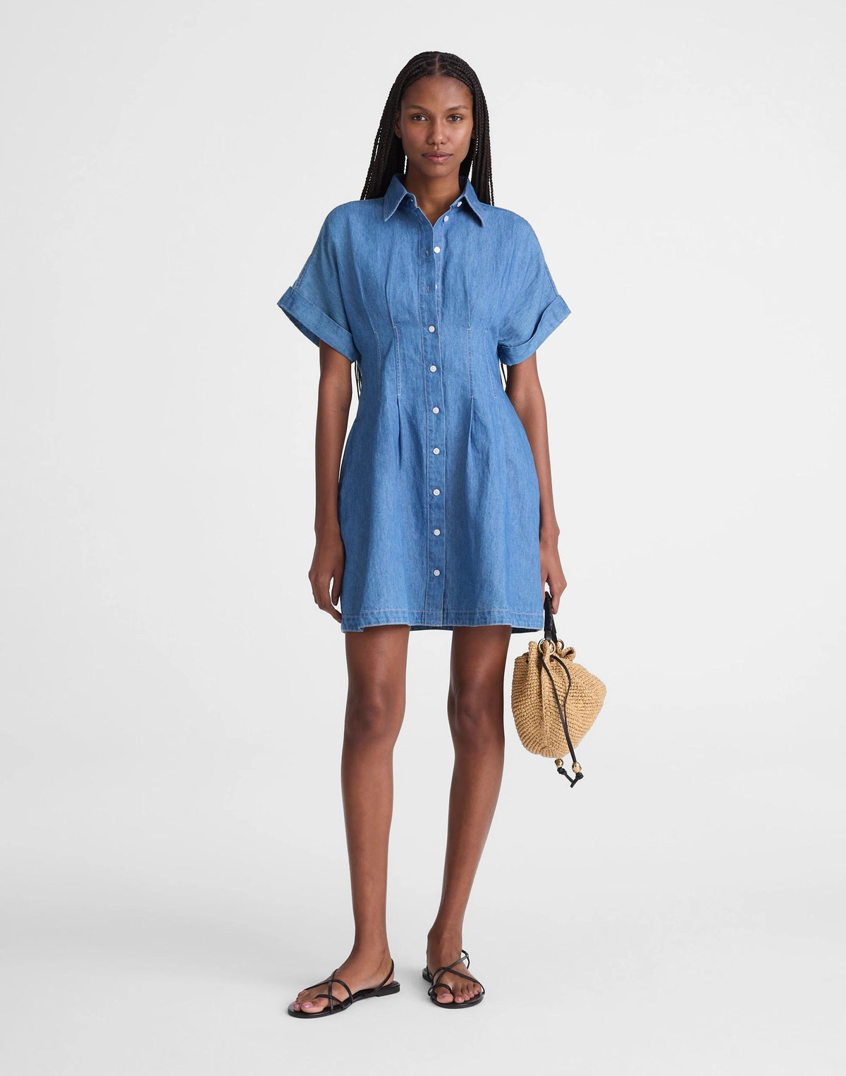 Madewell The Perry Denim Shirtdress Seaside Wash