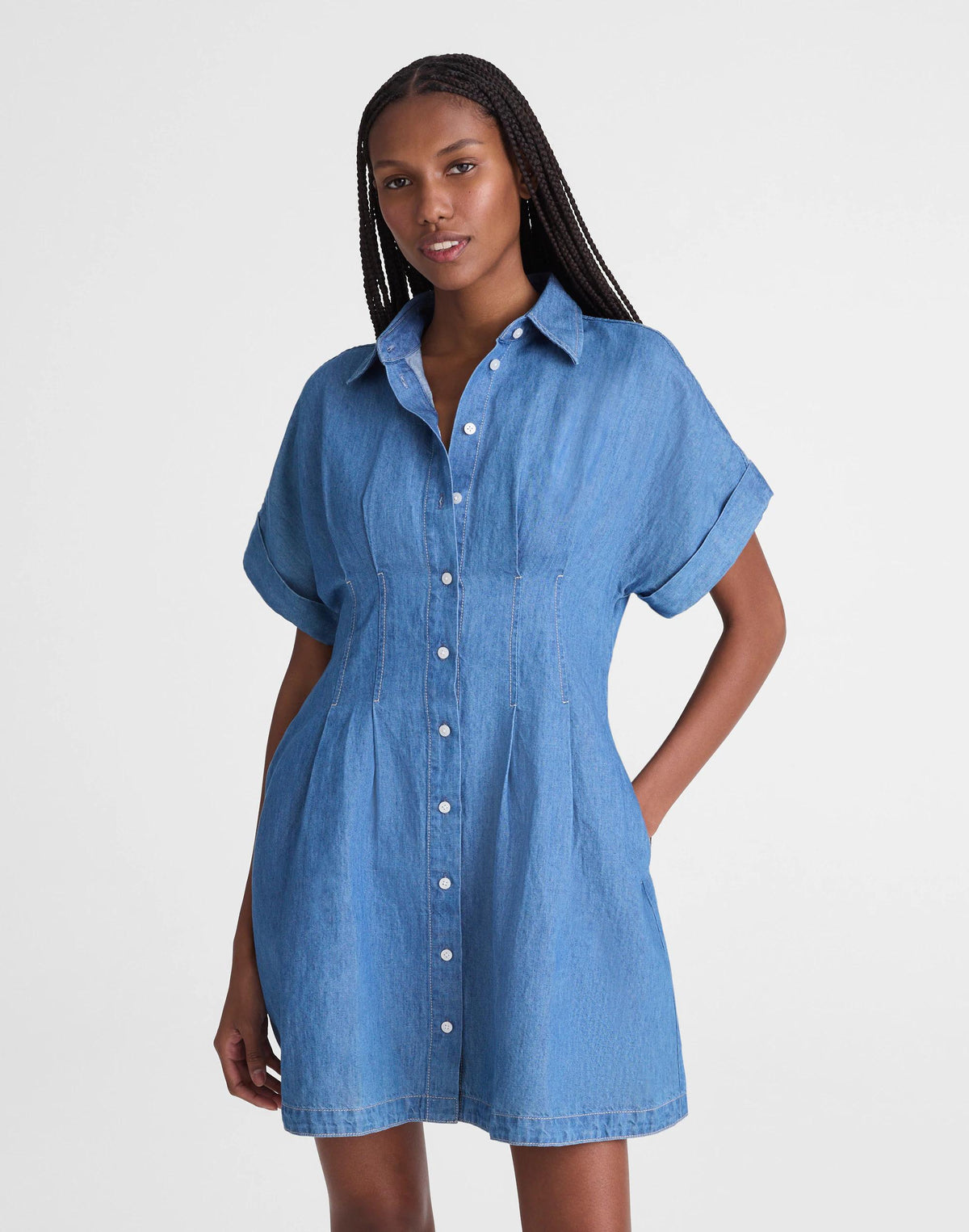 Madewell The Perry Denim Shirtdress Seaside Wash