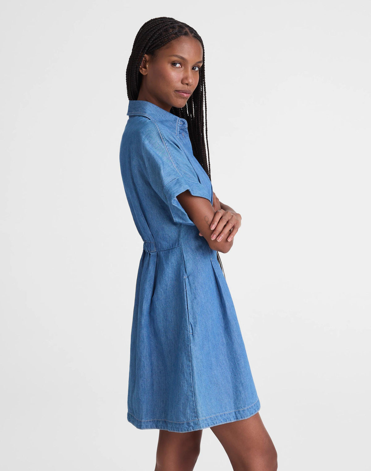 Madewell The Perry Denim Shirtdress Seaside Wash