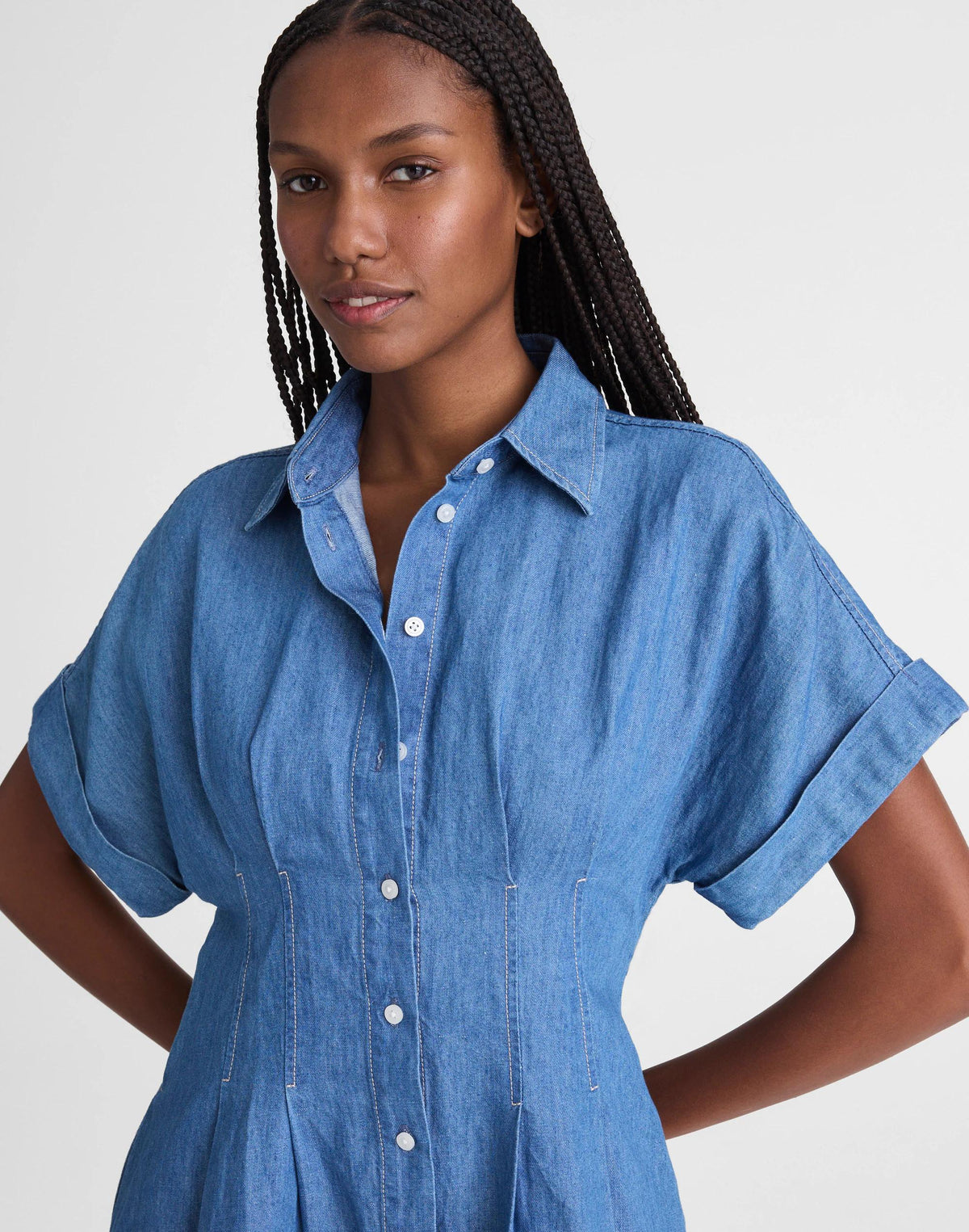 Madewell The Perry Denim Shirtdress Seaside Wash