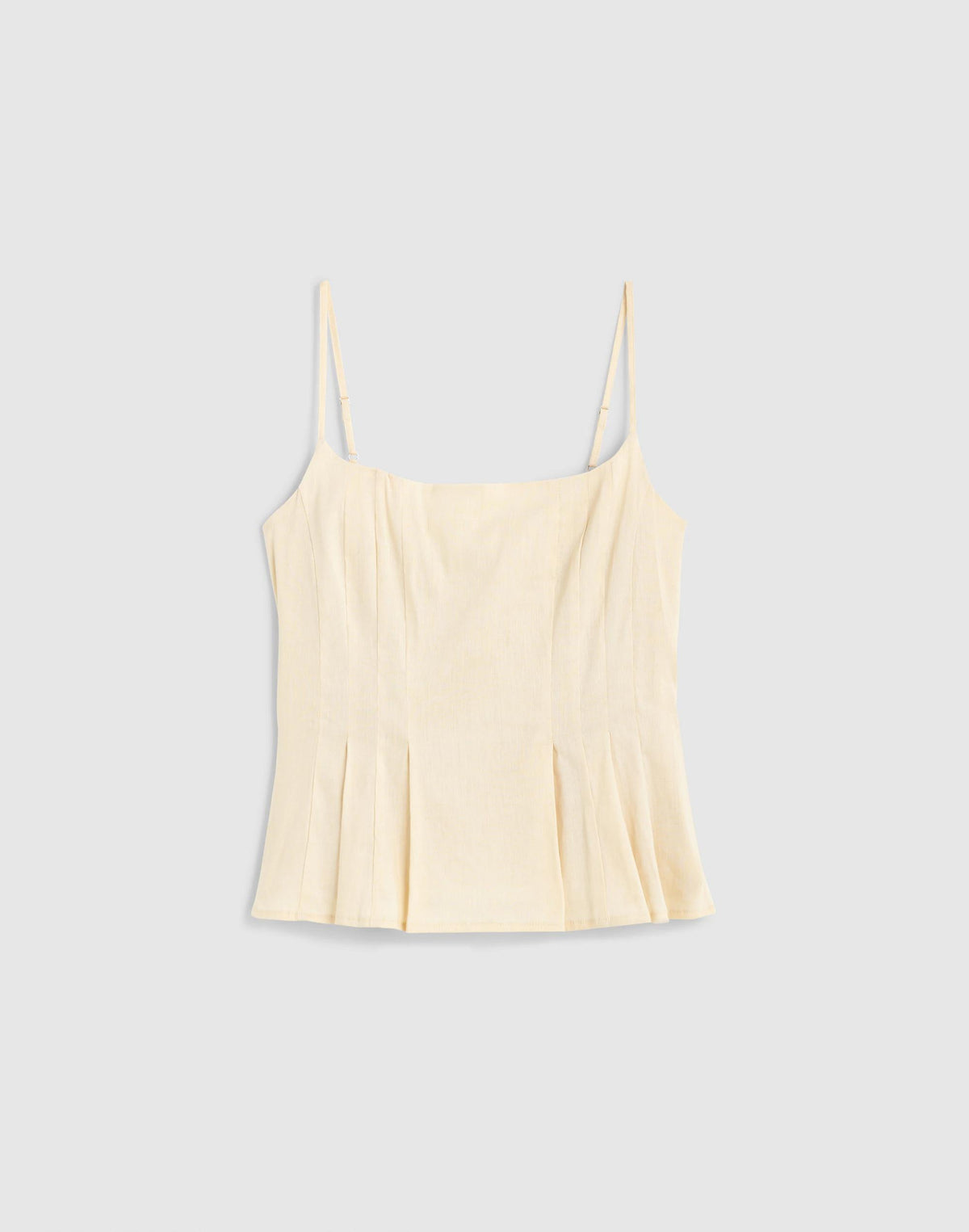 Madewell Darted Peplum Cami Top Vanilla