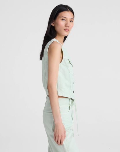 Madewell Madewell x Shopbop Airy Denim Crop Vest Storied Sea