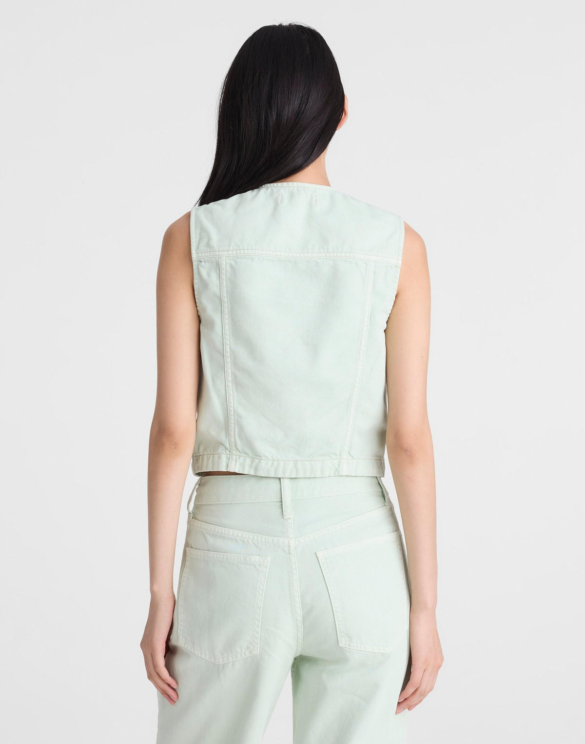 Madewell Madewell x Shopbop Airy Denim Crop Vest Storied Sea