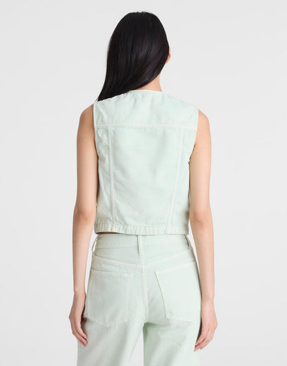 Madewell Madewell x Shopbop Airy Denim Crop Vest Storied Sea