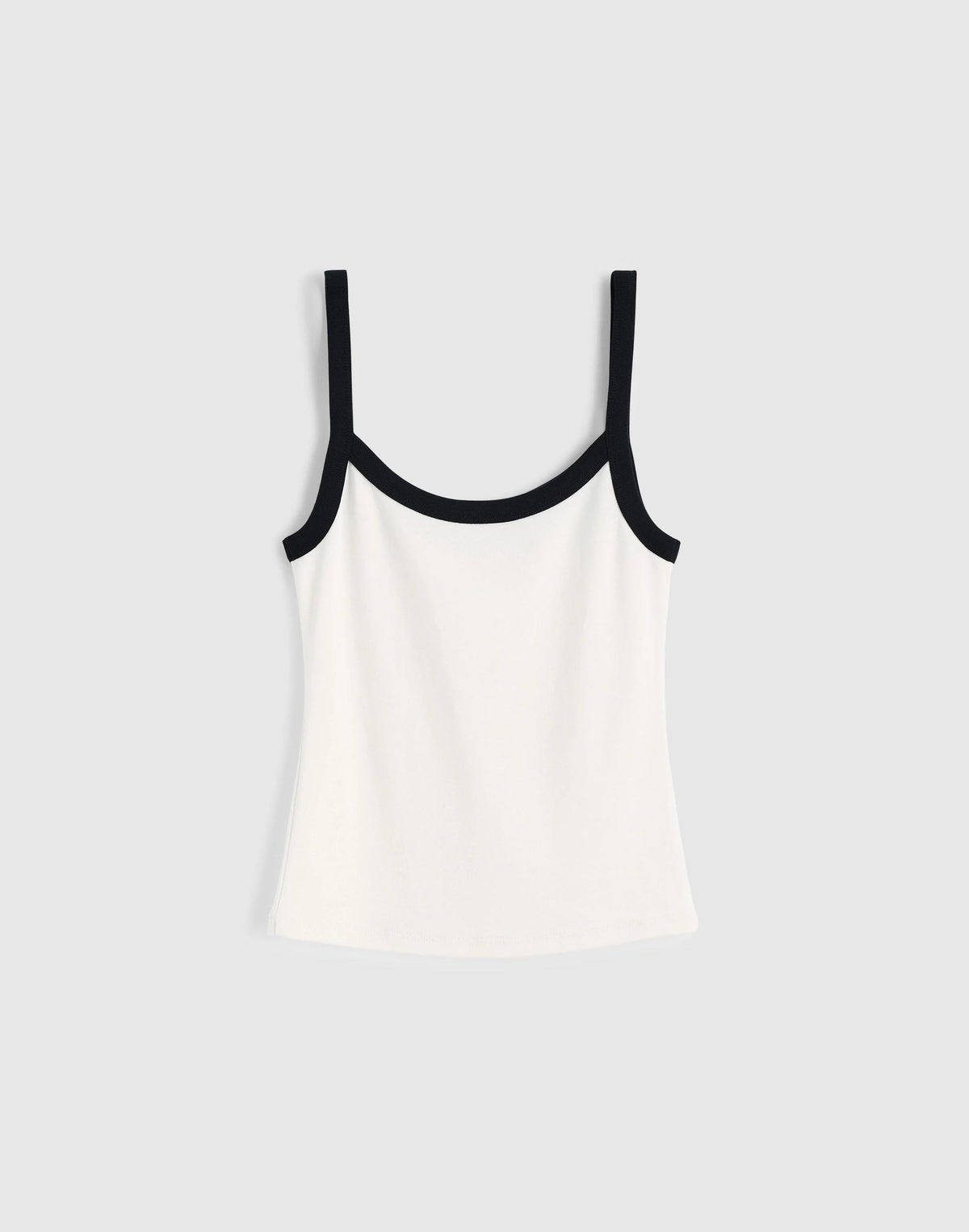 Madewell The '90s Cami in Compact Cotton Ivory Black