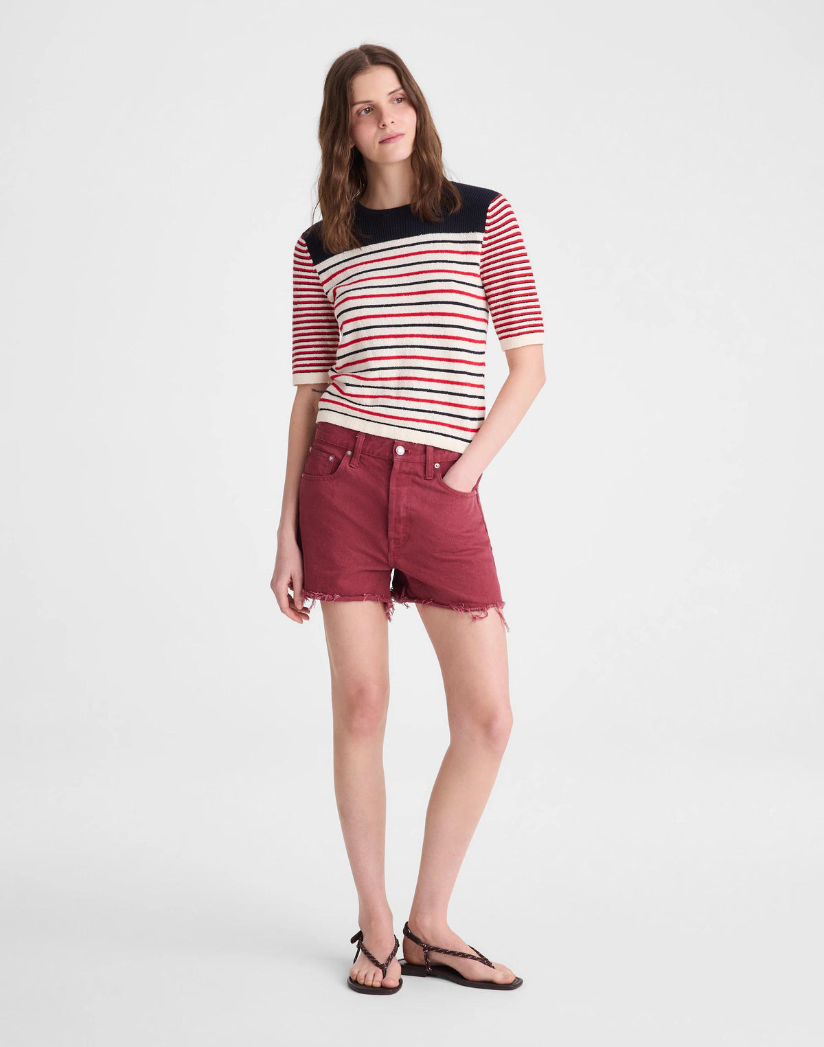 Madewell The Essex Baggy Short Dusty Merlot