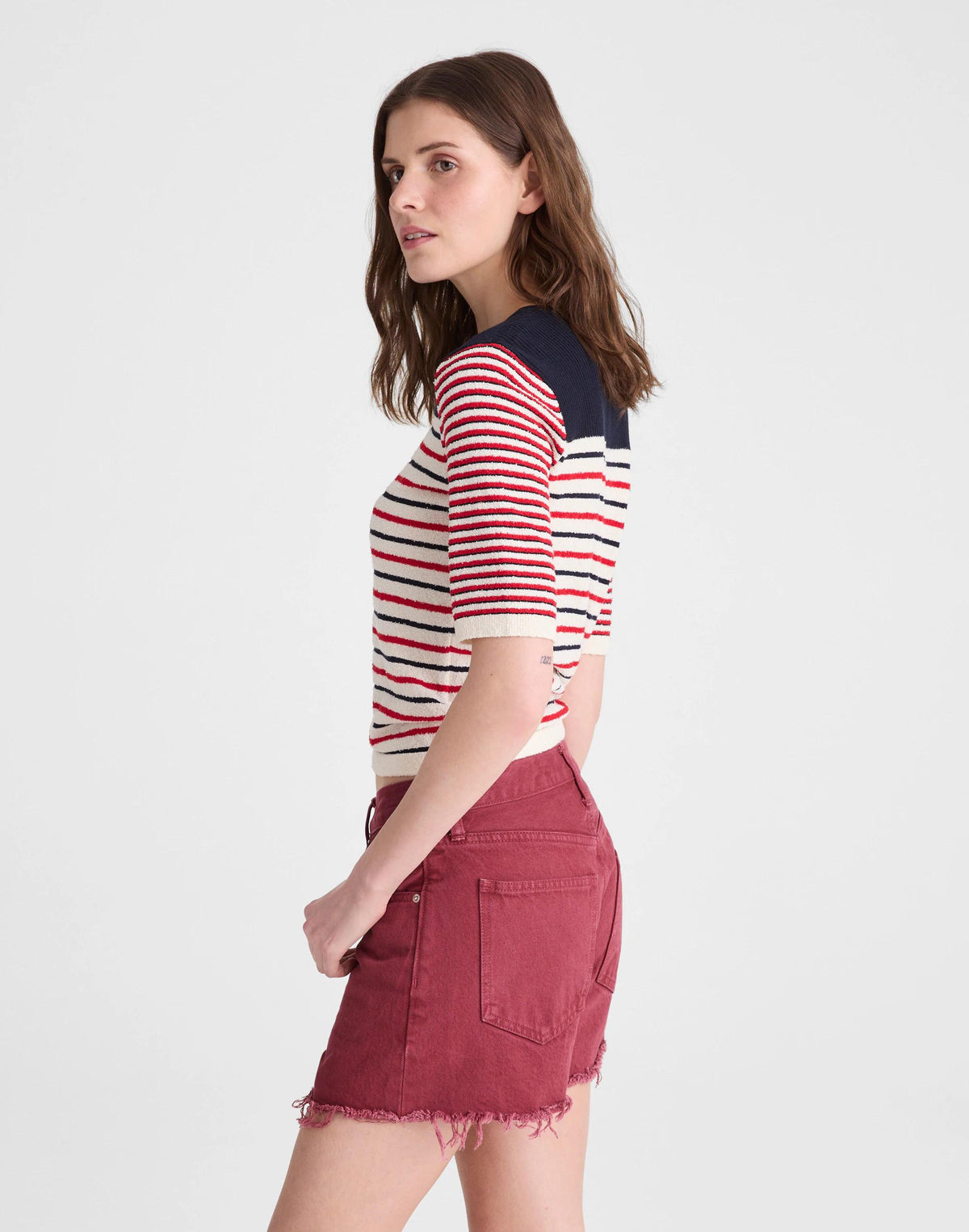Madewell The Essex Baggy Short Dusty Merlot