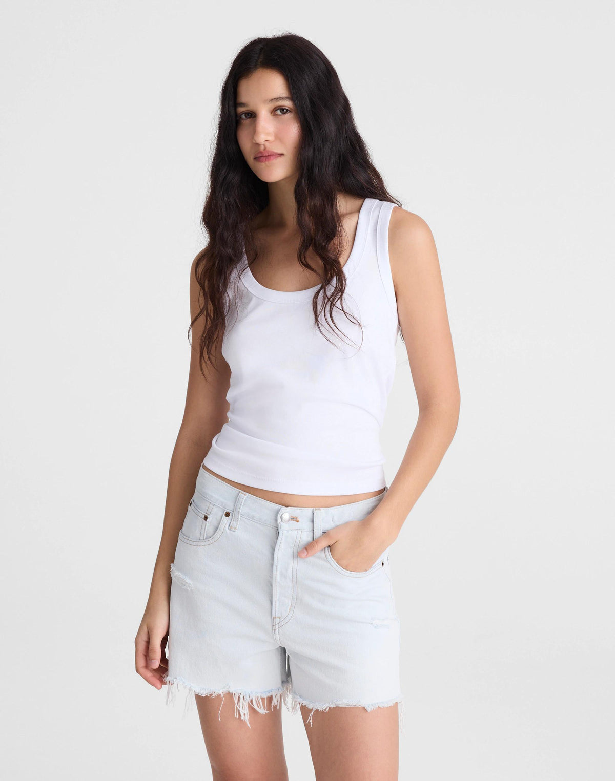 Madewell The Essex Baggy Short Extracted Sky Wash