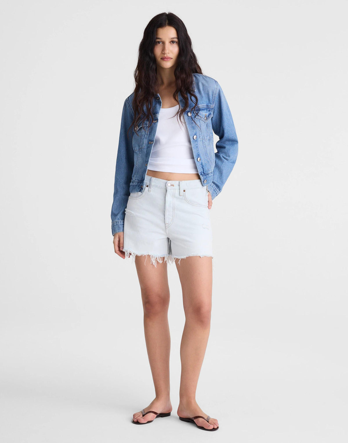 Madewell The Essex Baggy Short Extracted Sky Wash