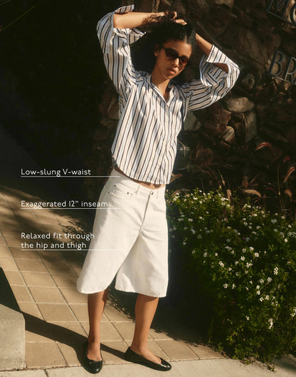 Madewell The V-Waist Bermuda Short Tile White
