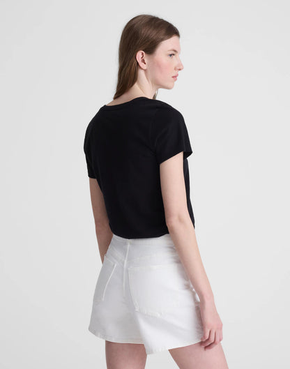 Madewell The Perfect Vintage Mid-Length Jean Short Tile White