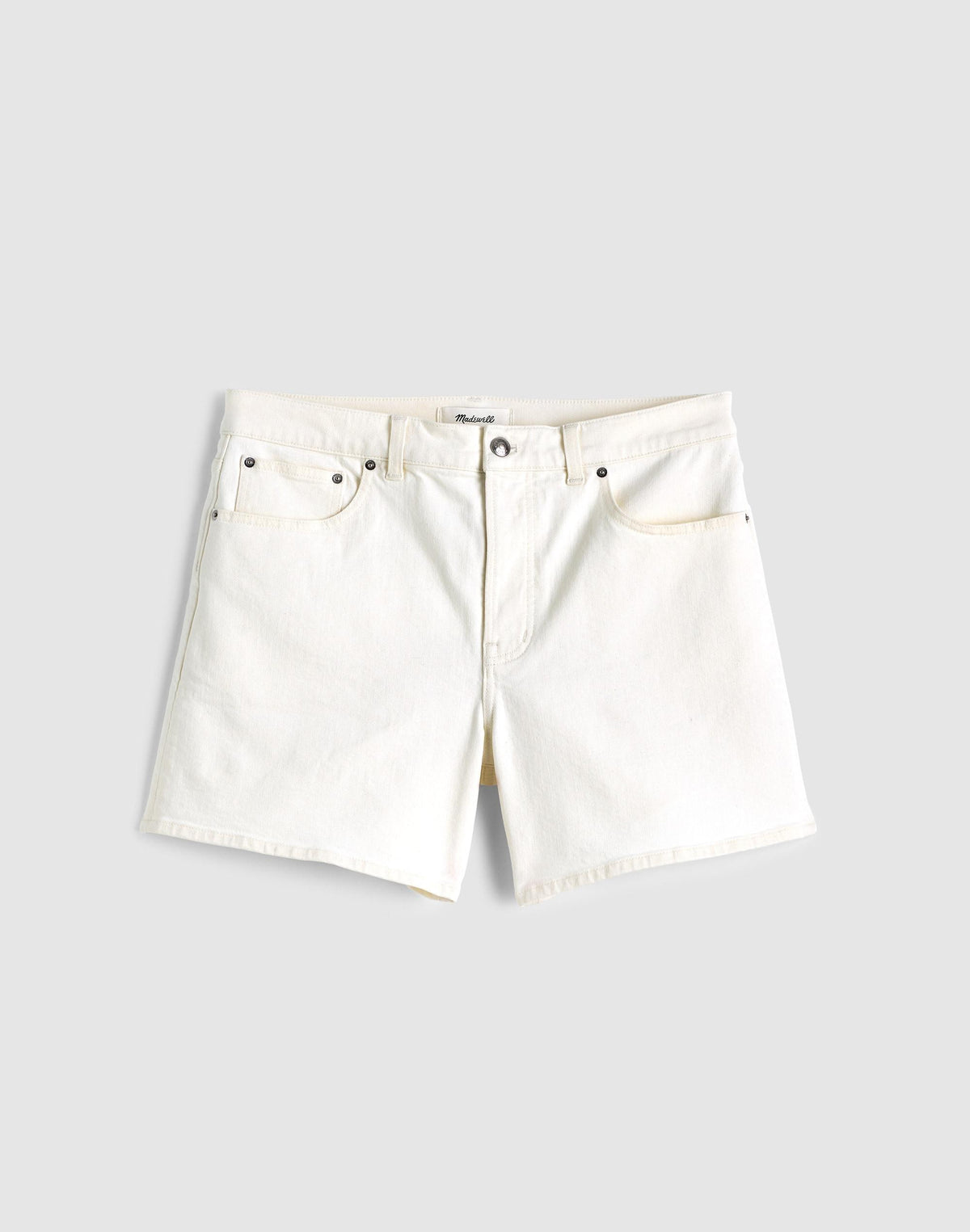 Madewell The Perfect Vintage Mid-Length Jean Short Tile White
