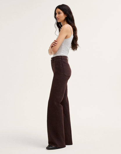 Madewell The Emmy Wide-Leg Pant Dark Carob