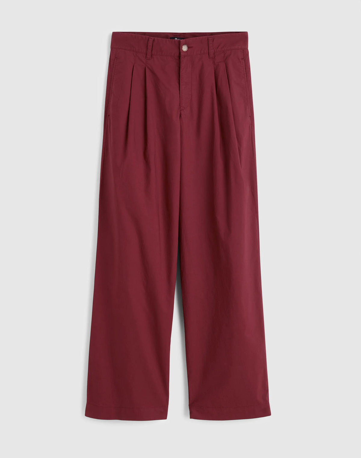Madewell The Everyday Trouser in Poplin Dusty Merlot