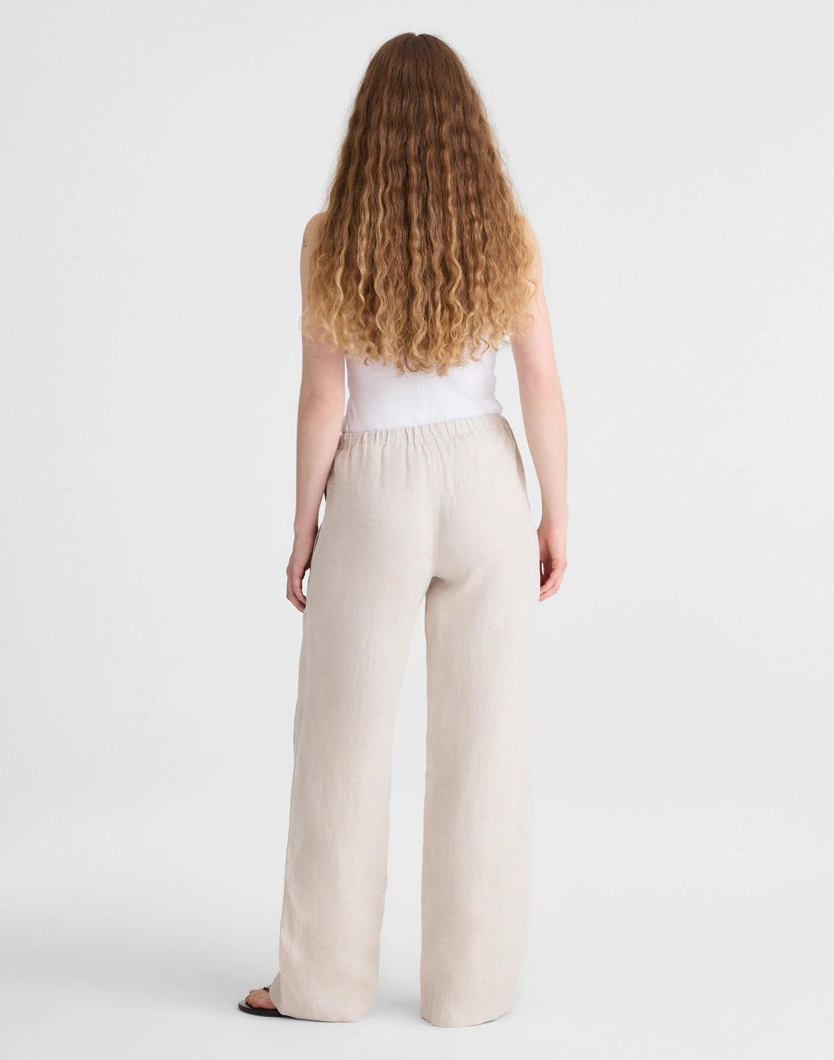 Madewell Pull-On Pants in 100% Linen Oat