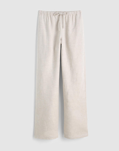 Madewell Pull-On Pants in 100% Linen Oat