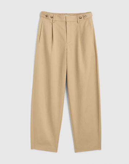 Madewell The Barrel-Leg Pant in Drapey Twill Bright Fawn