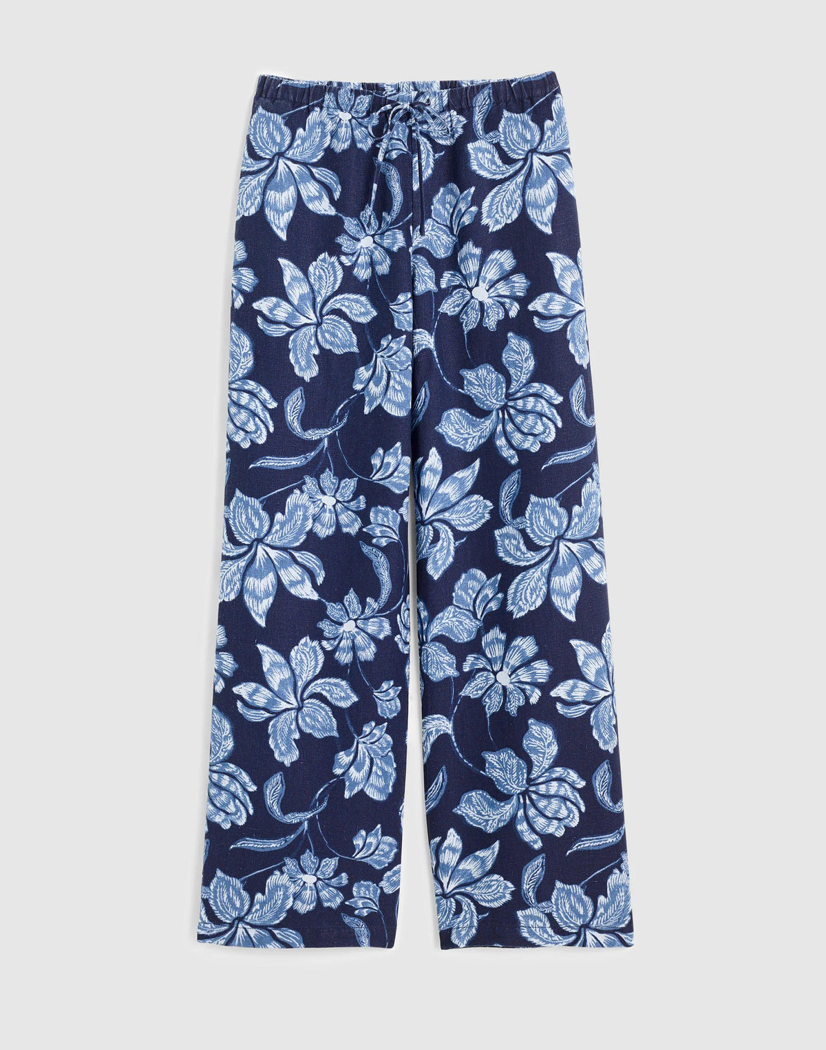 Madewell Pull-On Pants in 100% Linen Classic Indigo