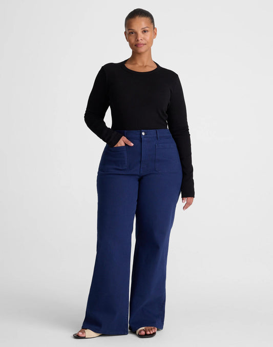Madewell The Plus Emmy Wide-Leg Pant Classic Indigo