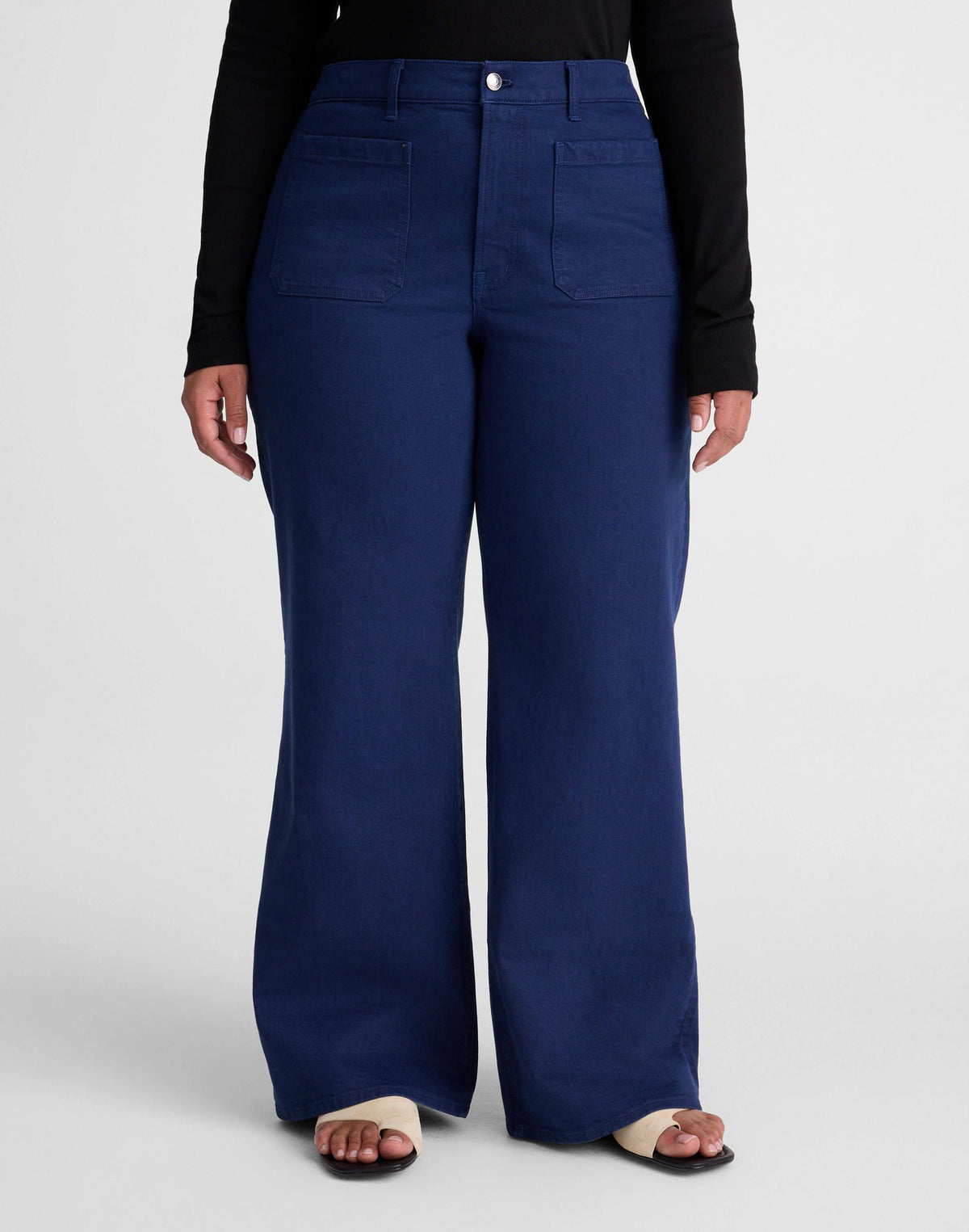 Madewell The Plus Emmy Wide-Leg Pant Classic Indigo