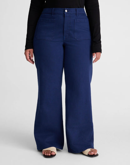 Madewell The Plus Emmy Wide-Leg Pant Classic Indigo