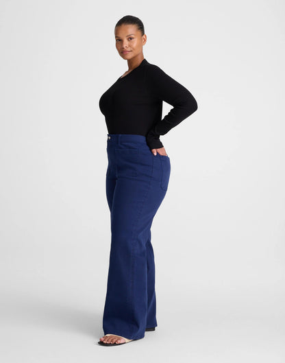 Madewell The Plus Emmy Wide-Leg Pant Classic Indigo