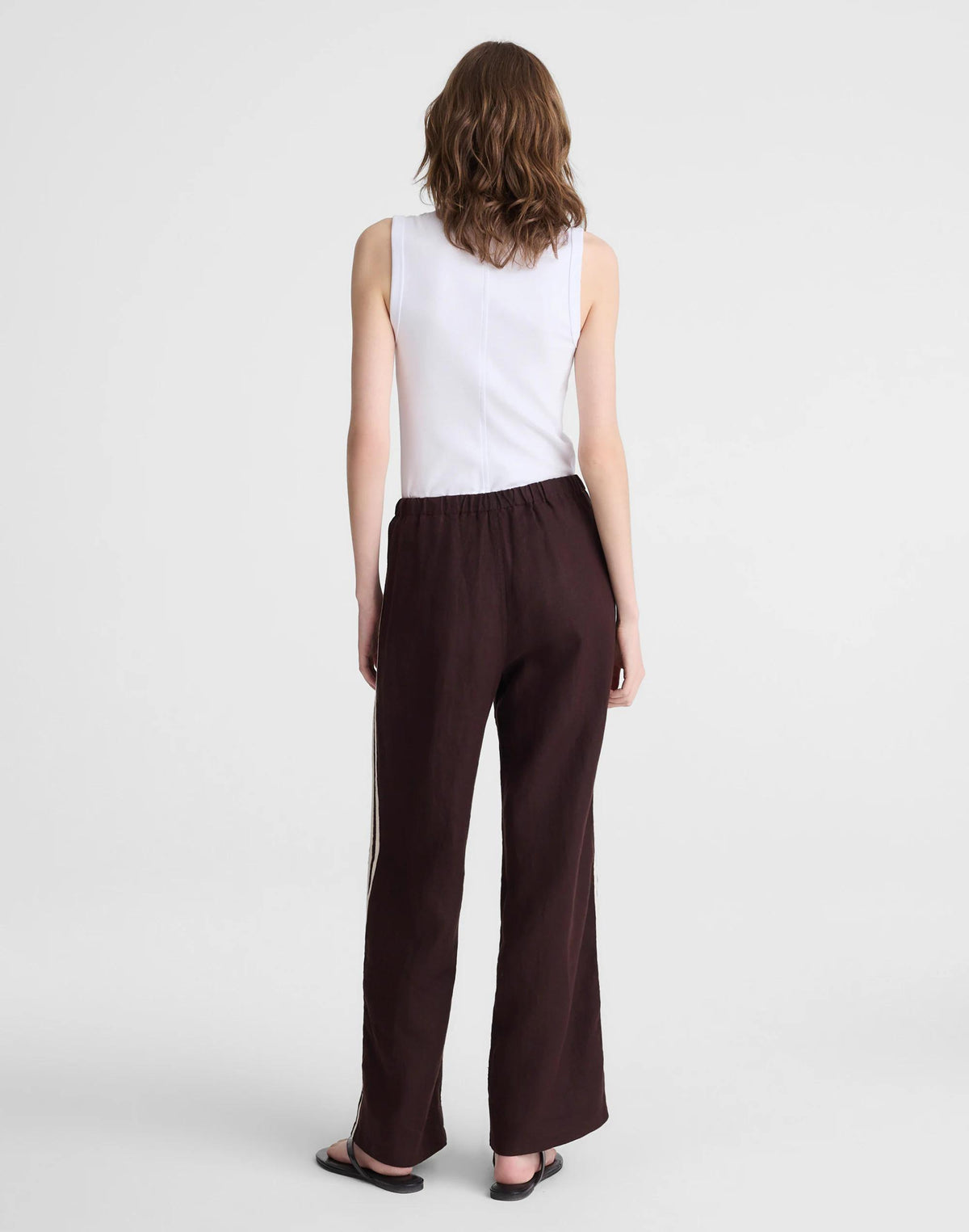 Madewell Pull-On Pants in 100% Linen Cocoa