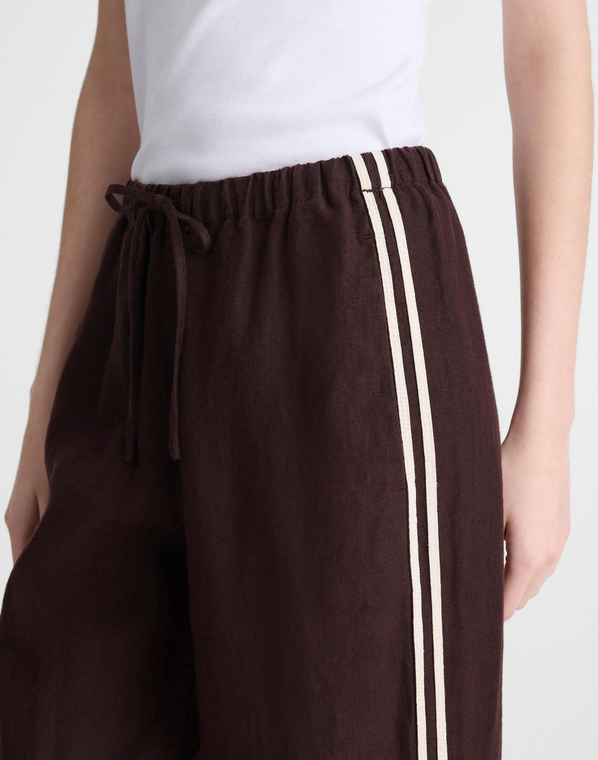 Madewell Pull-On Pants in 100% Linen Cocoa