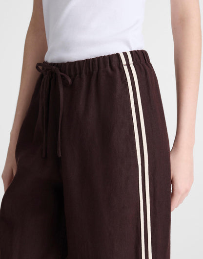 Madewell Pull-On Pants in 100% Linen Cocoa