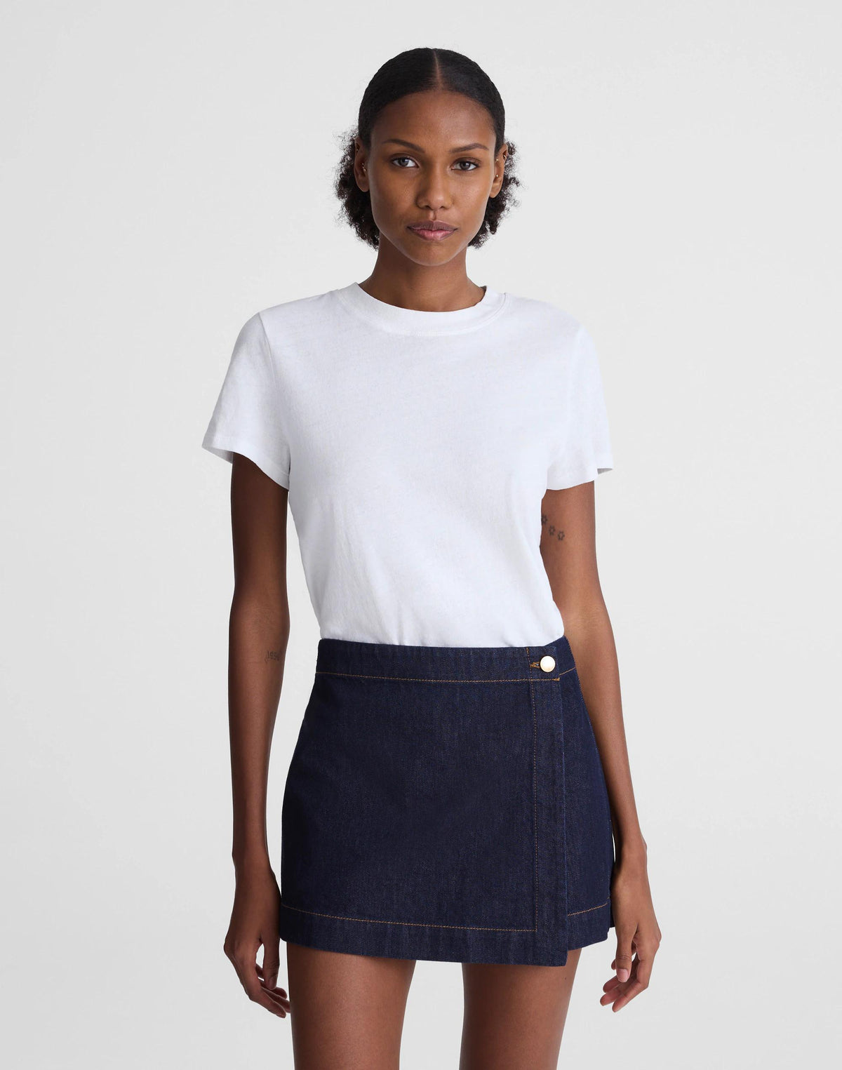Madewell Denim Wrap Mini Skort Rinse Wash