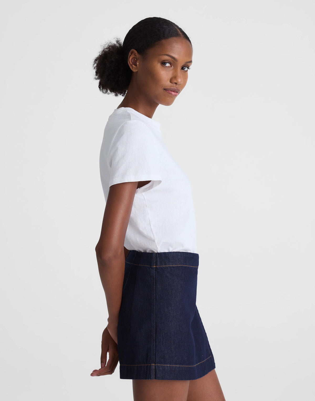 Madewell Denim Wrap Mini Skort Rinse Wash