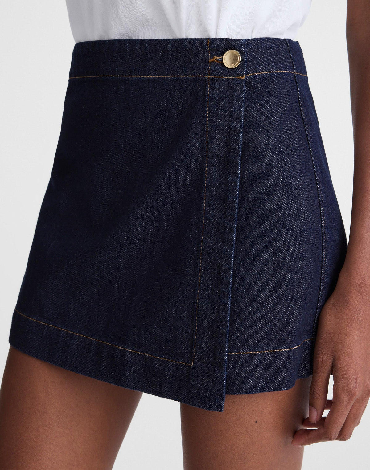 Madewell Denim Wrap Mini Skort Rinse Wash