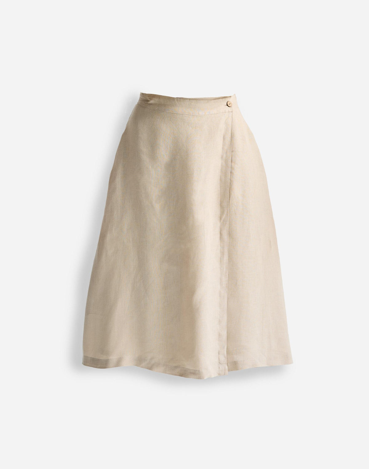 Madewell Reistor® Overlap Midi Skirt in 100% Neutral Beige Hemp Beige