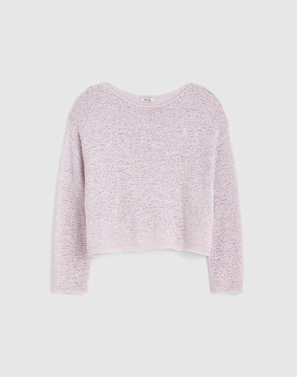 Madewell Boatneck Pullover Sweater Marble Lilac