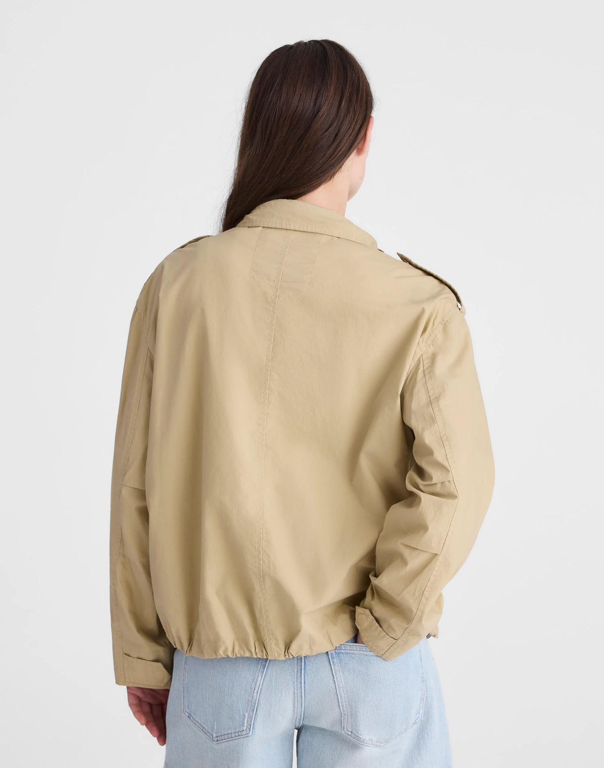 Madewell Field Jacket in Washed Poplin Fennel Seed