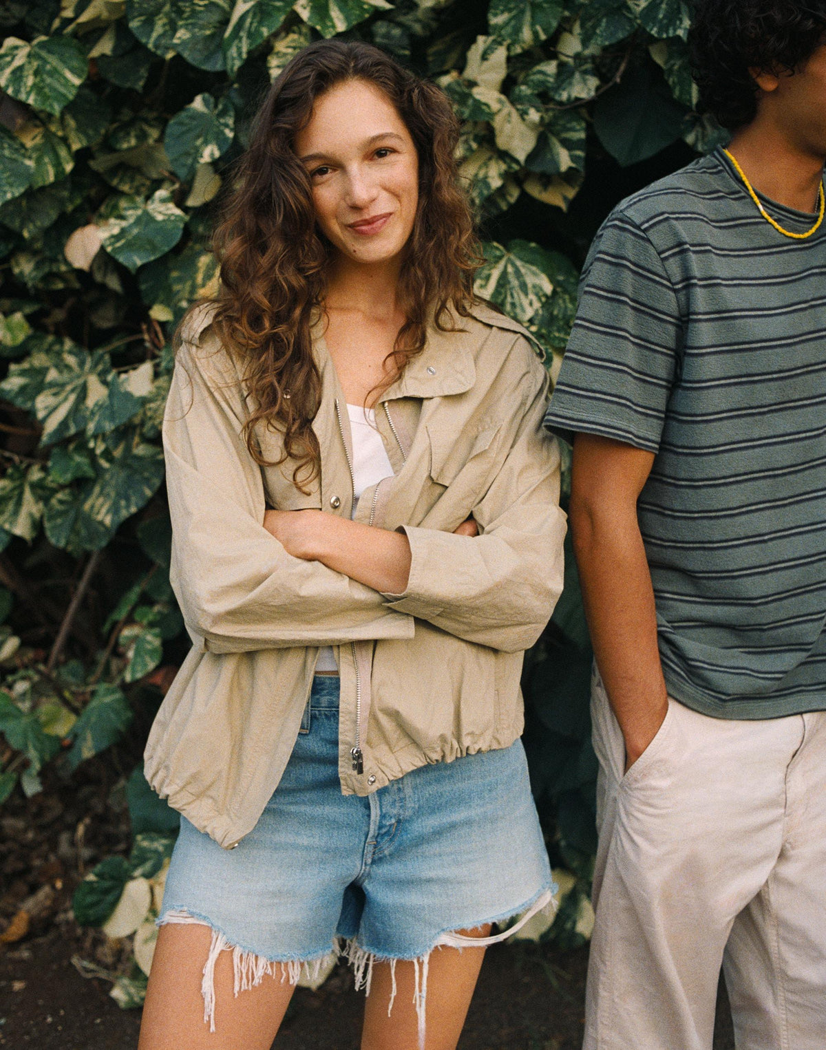 Madewell Field Jacket in Washed Poplin Fennel Seed